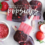 Chocolate Covered Strawberry Popsicles