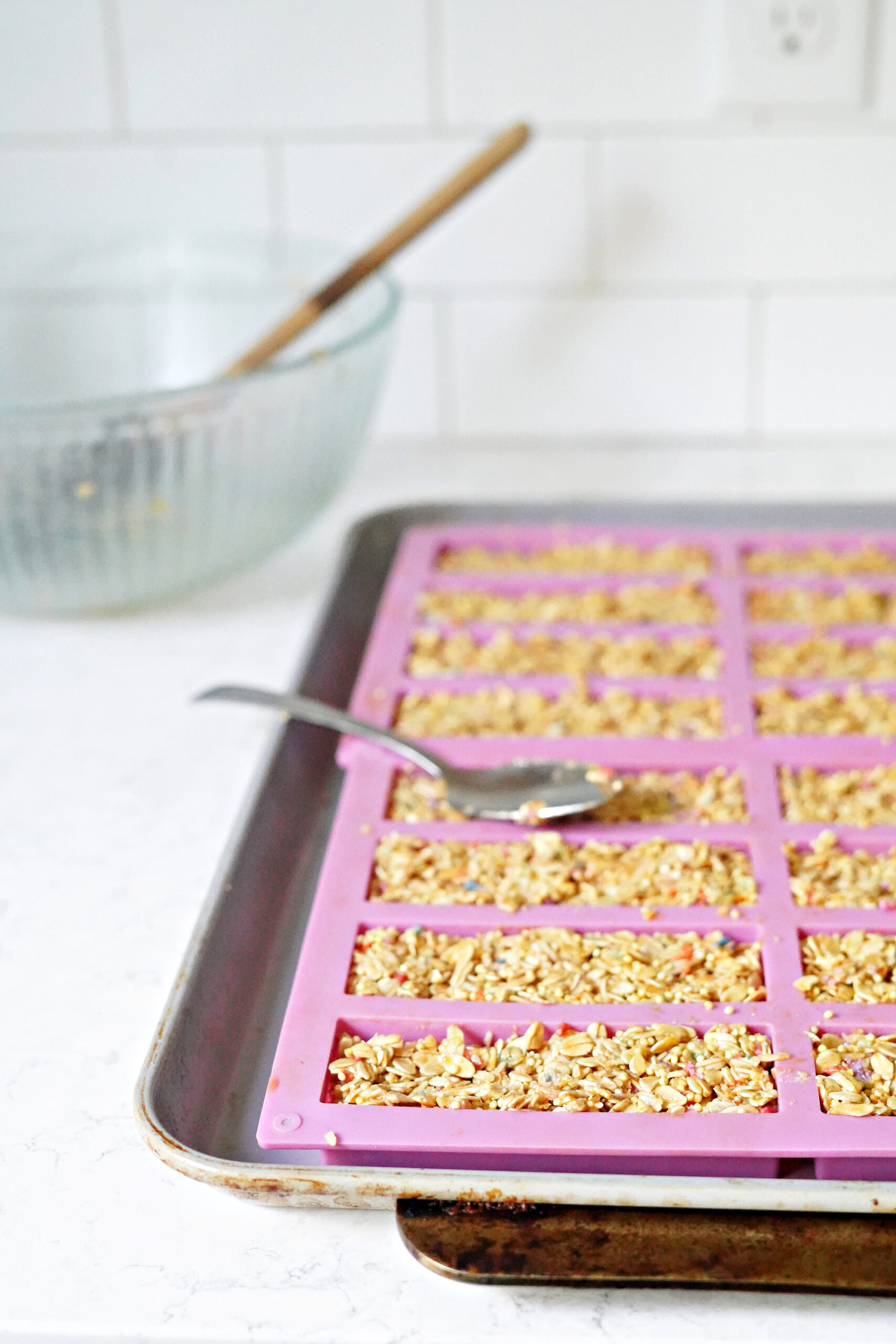 Real Food Cake Batter Granola Bars!
