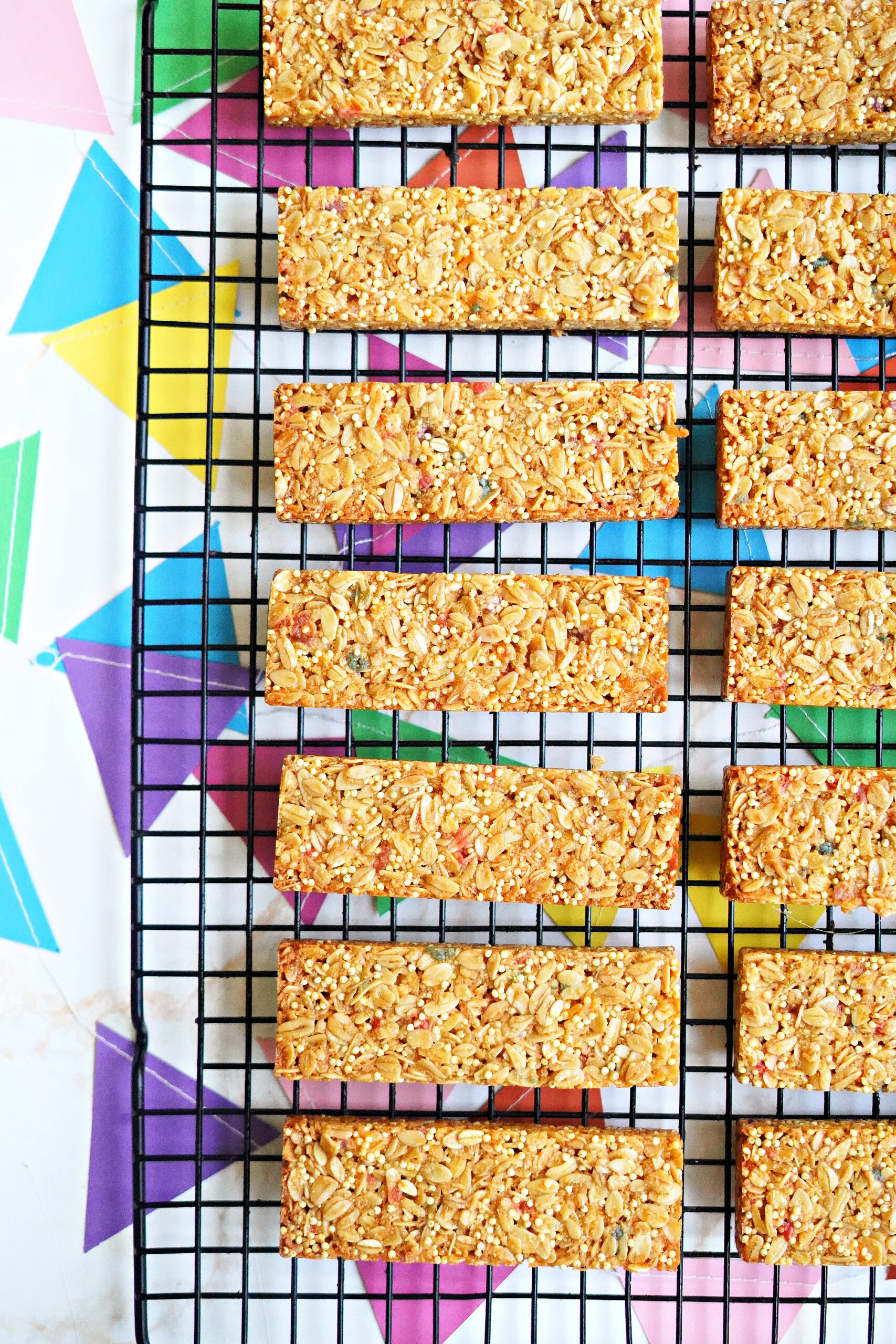Real Food Cake Batter Granola Bars!