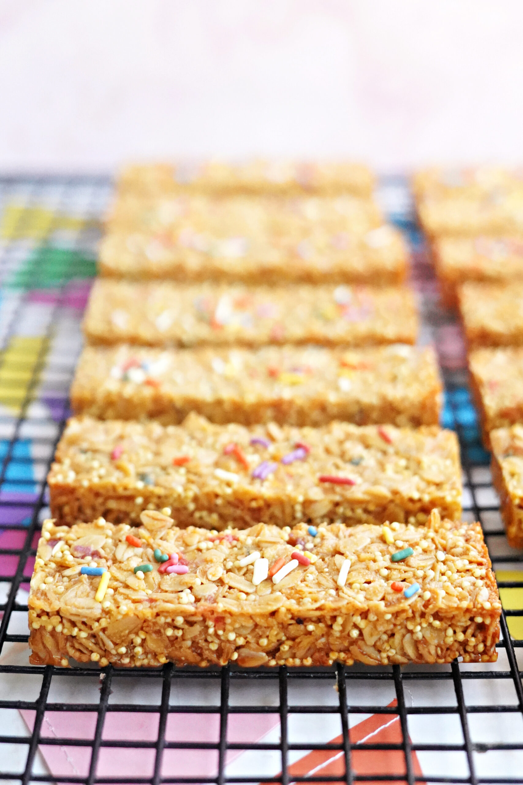 Real Food Cake Batter Granola Bars!