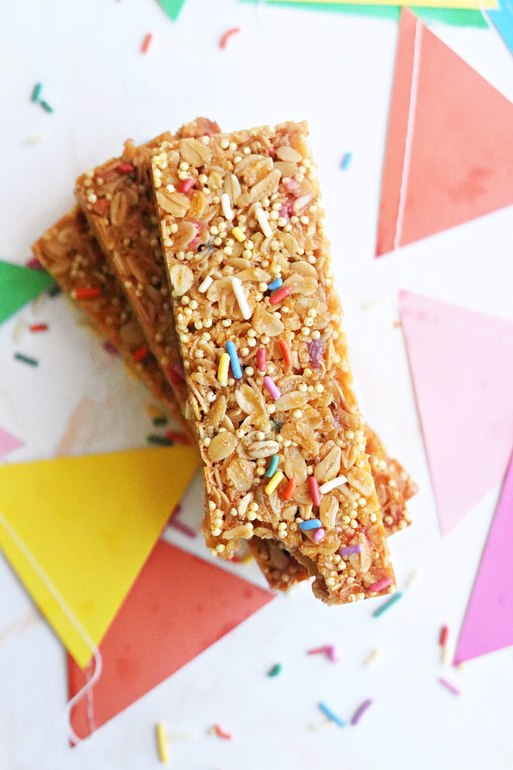 Real Food Cake Batter Granola Bars!