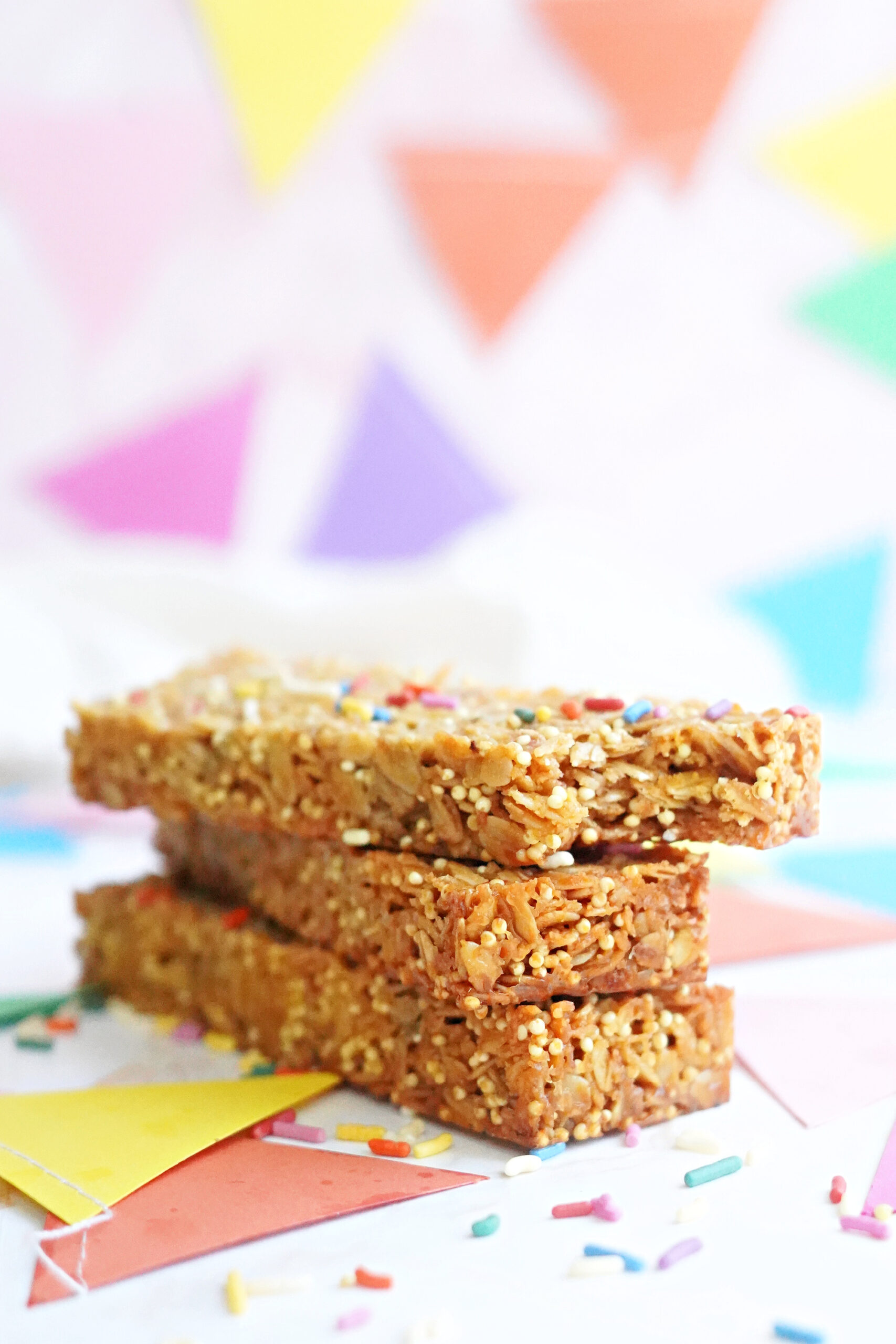 Real Food Cake Batter Granola Bars!