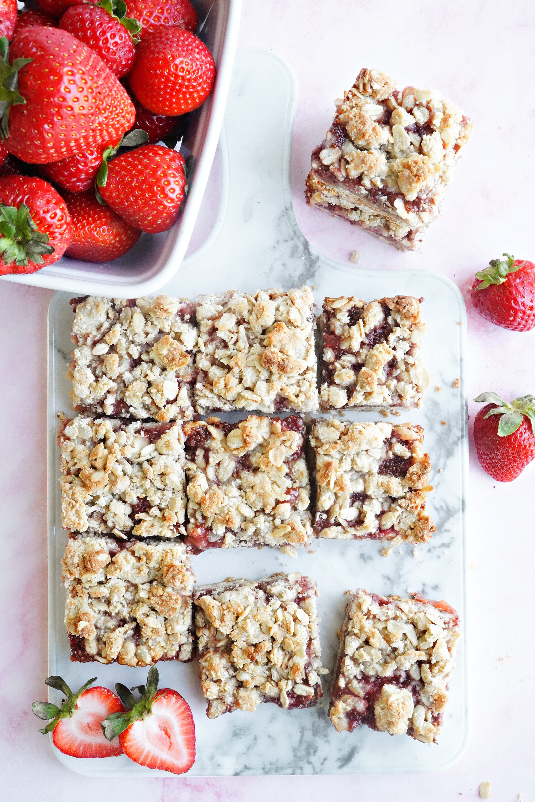 Chia Jam Strawberry Bars