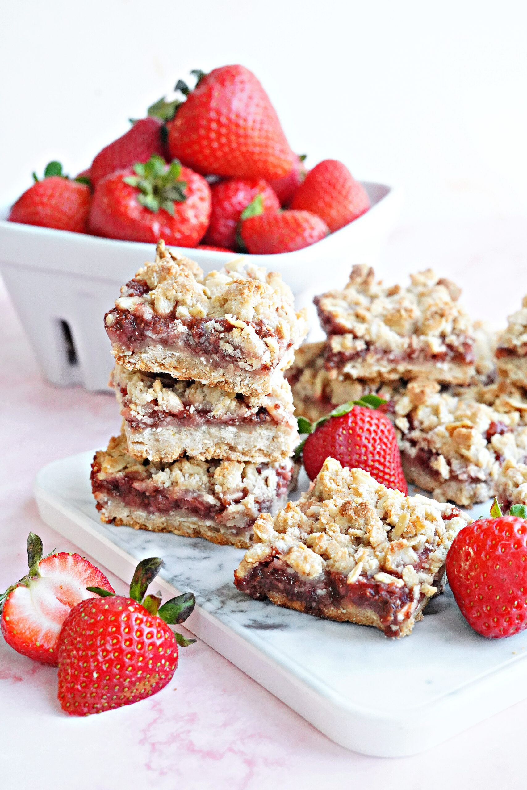 Chia Jam Strawberry Bars