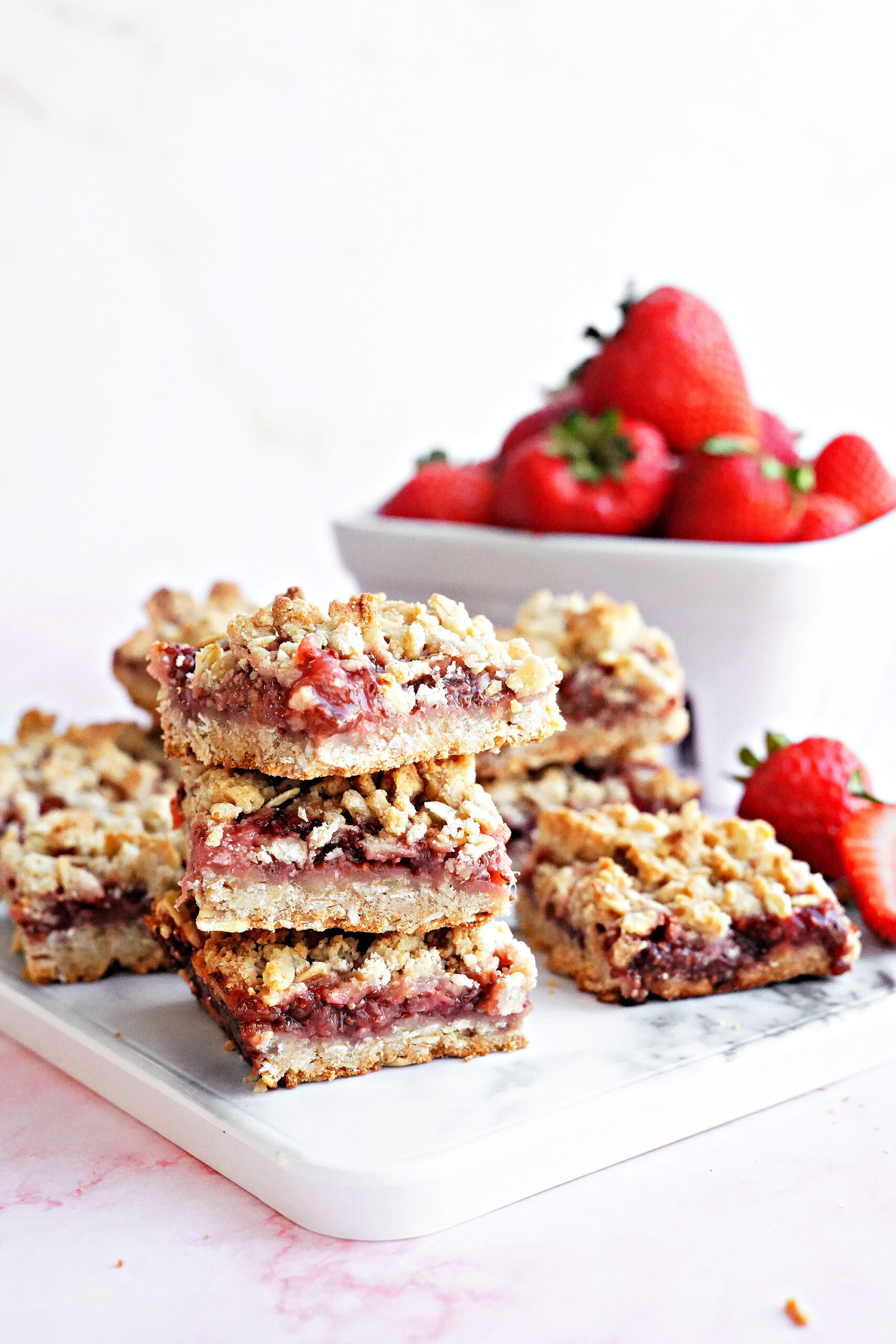 Chia Jam Strawberry Bars