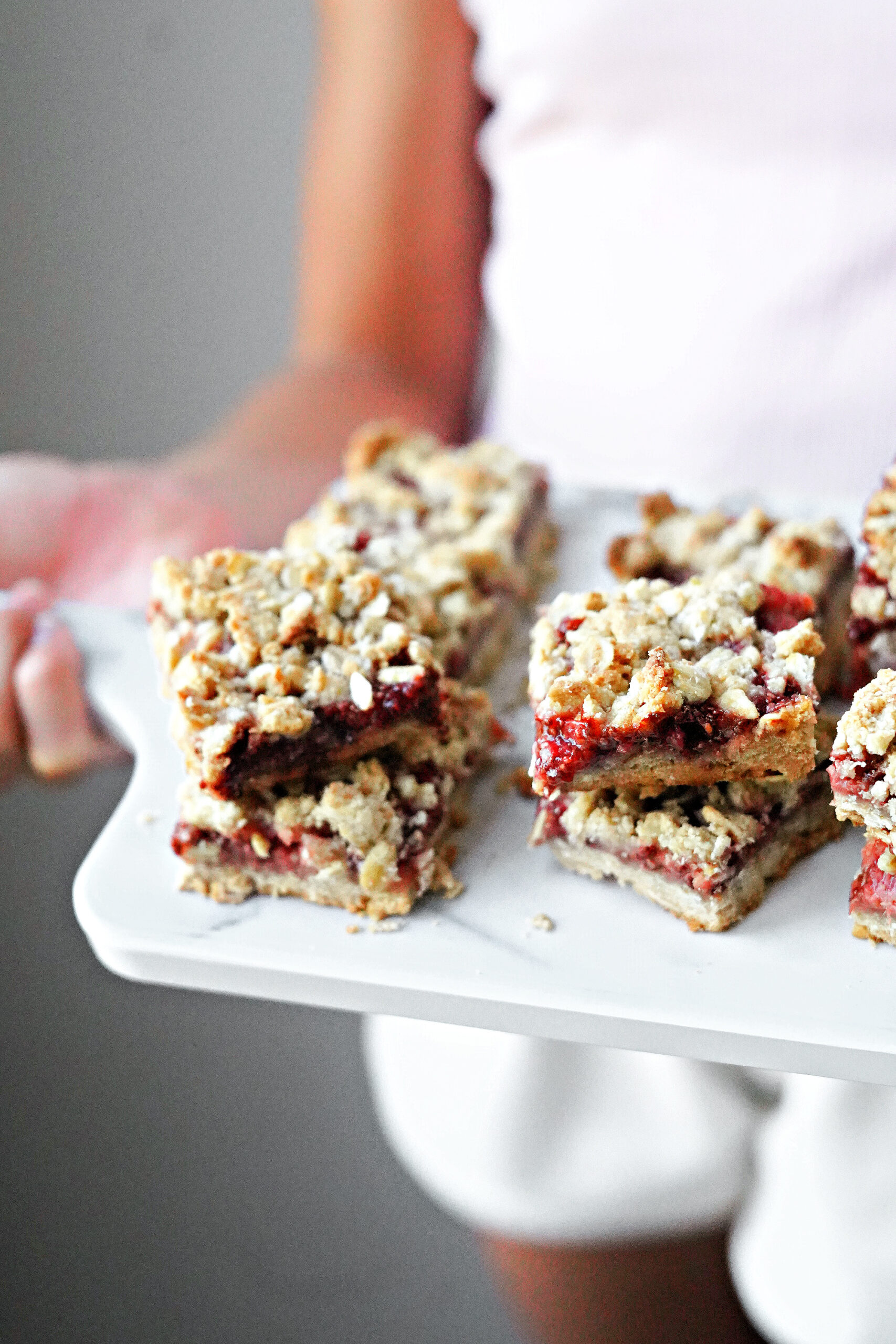 Chia Jam Strawberry Bars