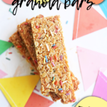 Real Food Cake Batter Granola Bars!