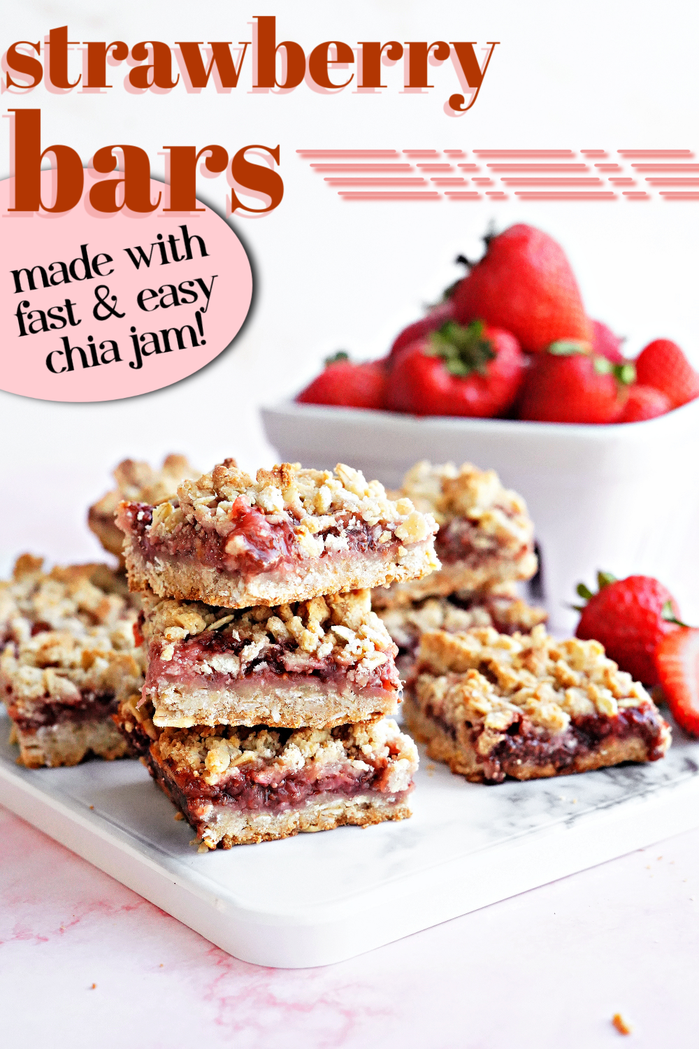 Chia Jam Strawberry Bars