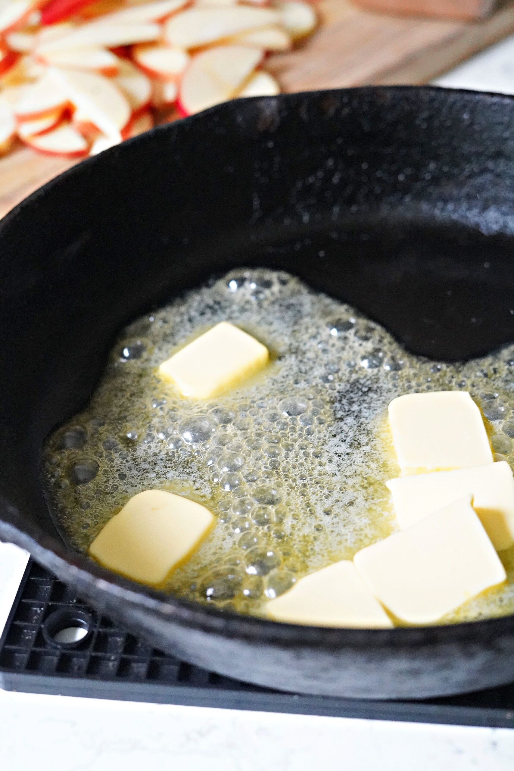 Blender Batter Apple Skillet Pancake
