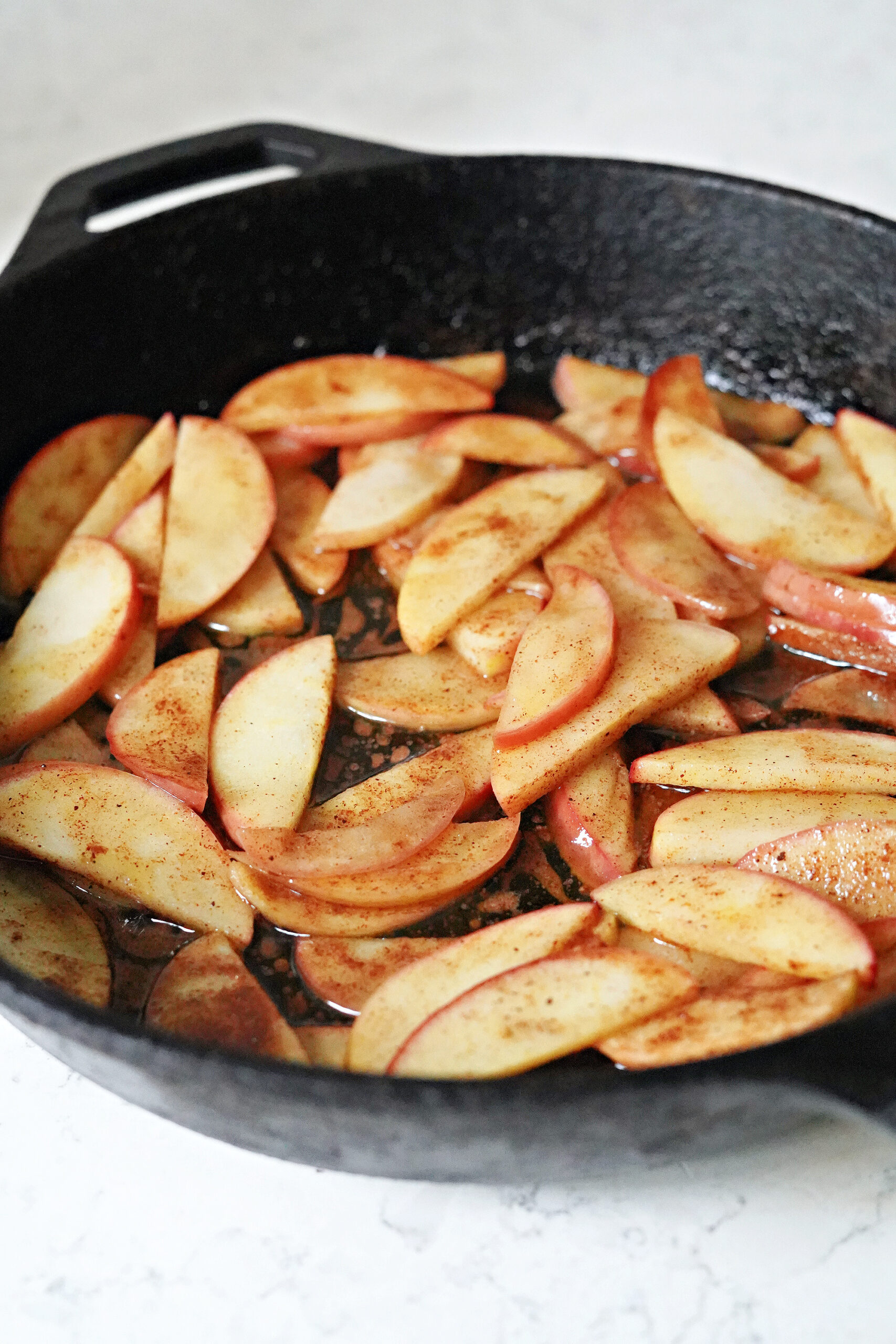 Blender Batter Apple Skillet Pancake