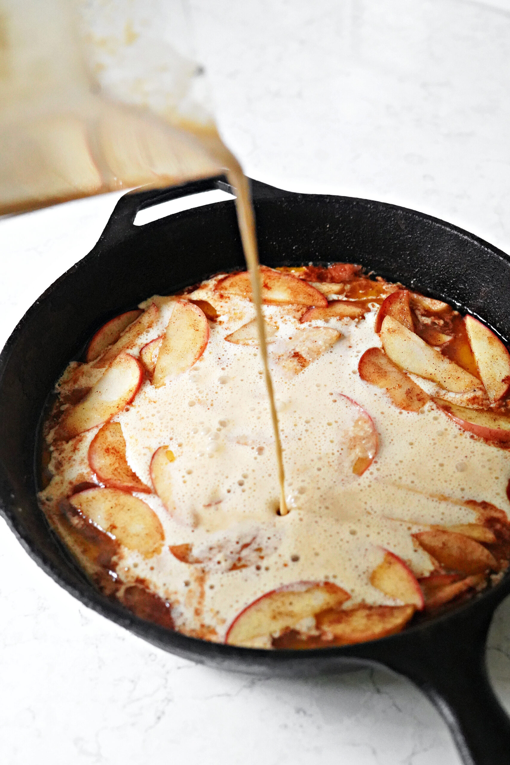 Blender Batter Apple Skillet Pancake