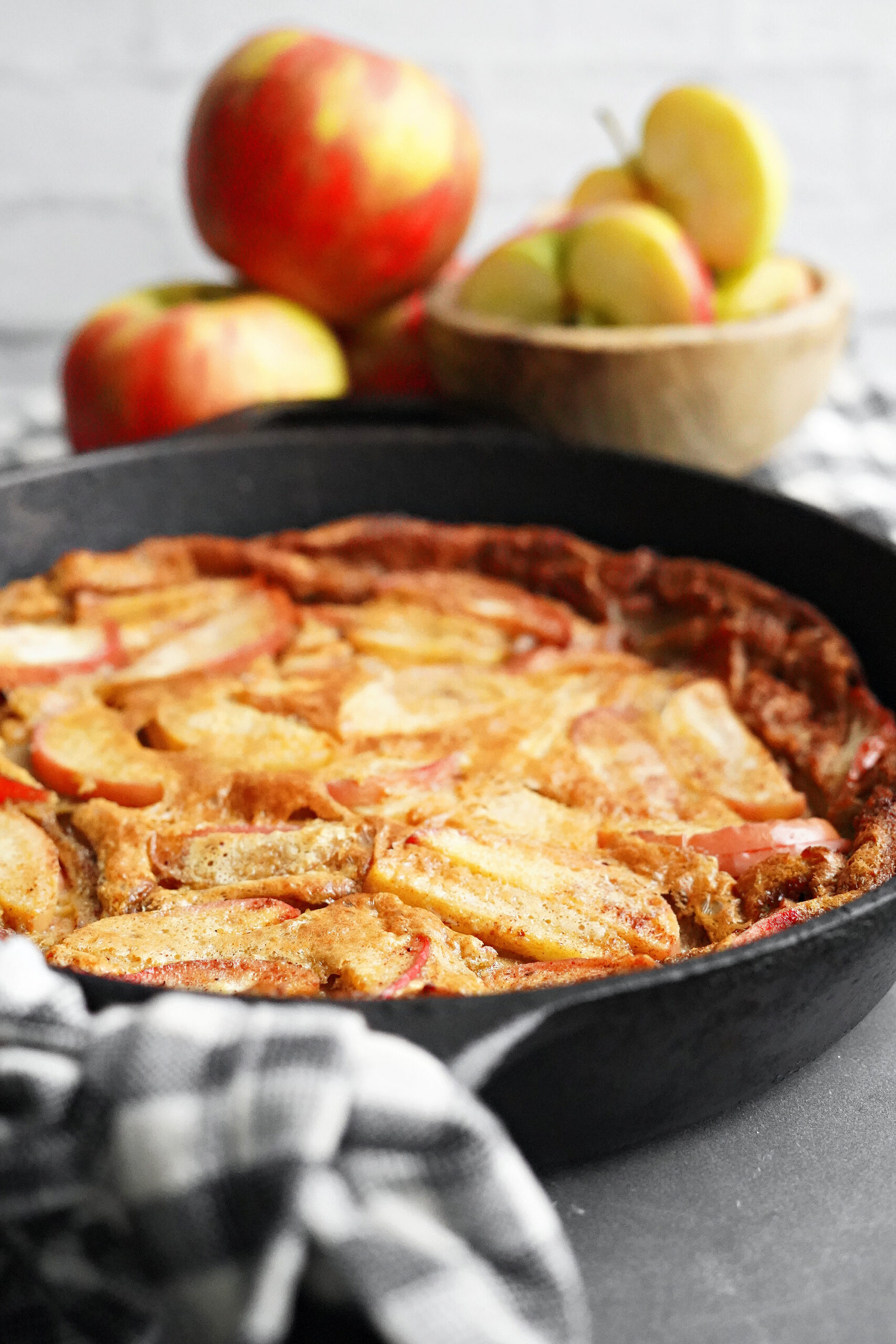 Blender Batter Apple Skillet Pancake