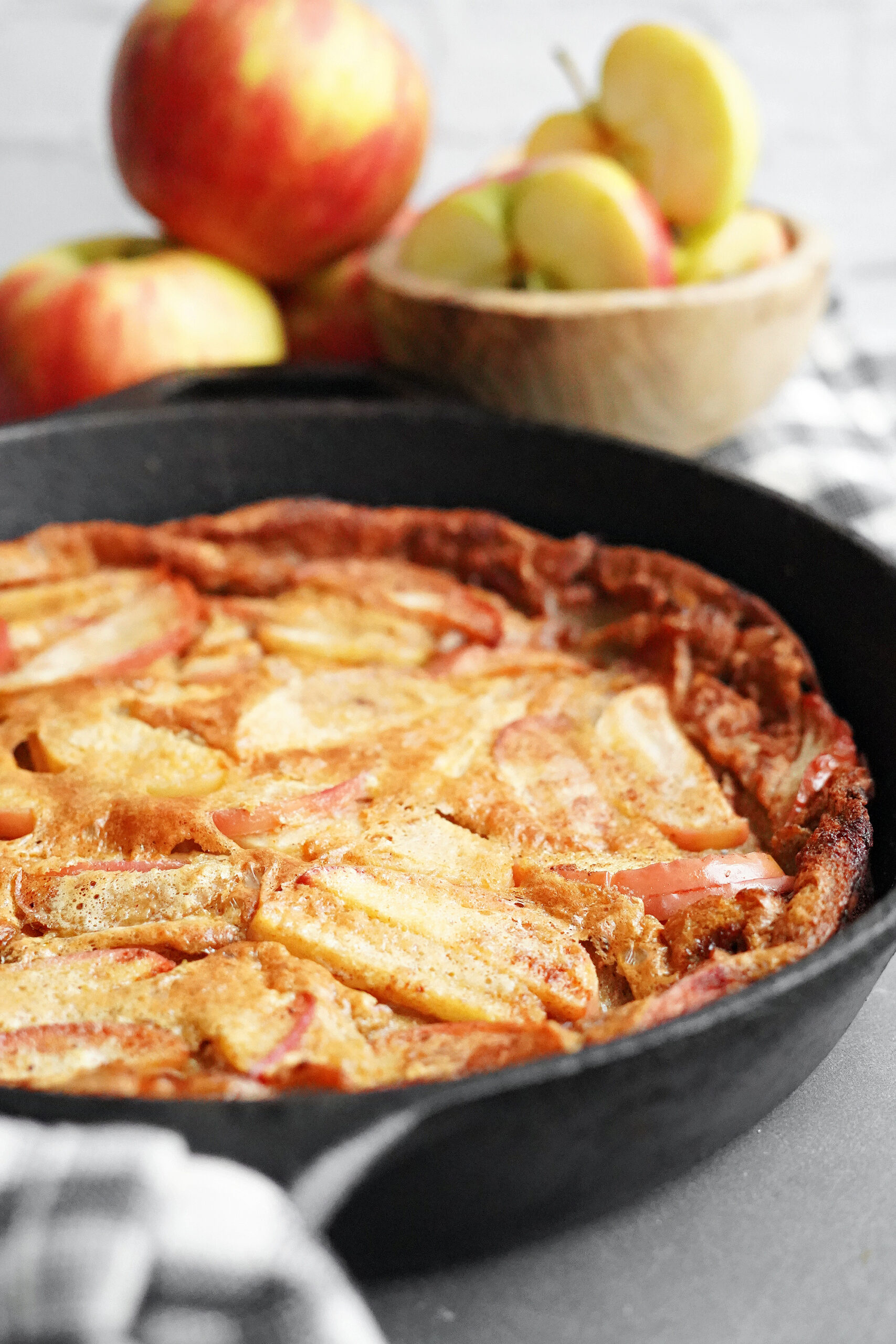Blender Batter Apple Skillet Pancake