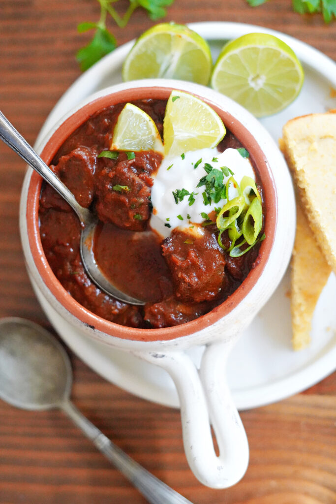 Braised Beef Chili (Slow Cooker OR Oven Methods!)