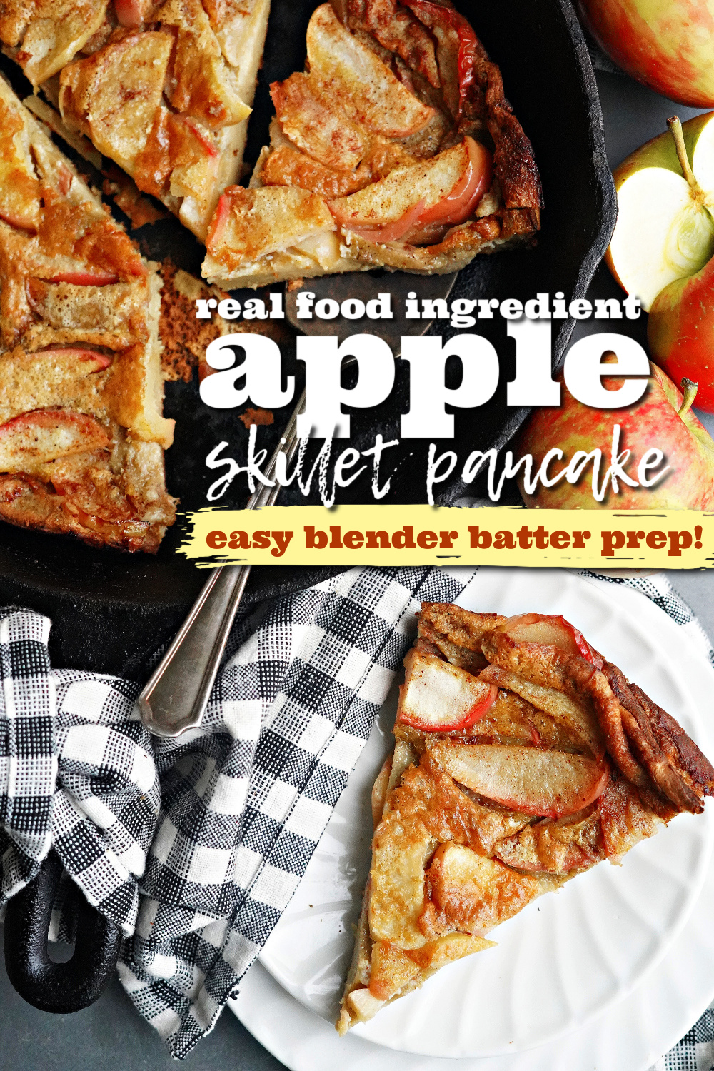 Blender Batter Apple Skillet Pancake
