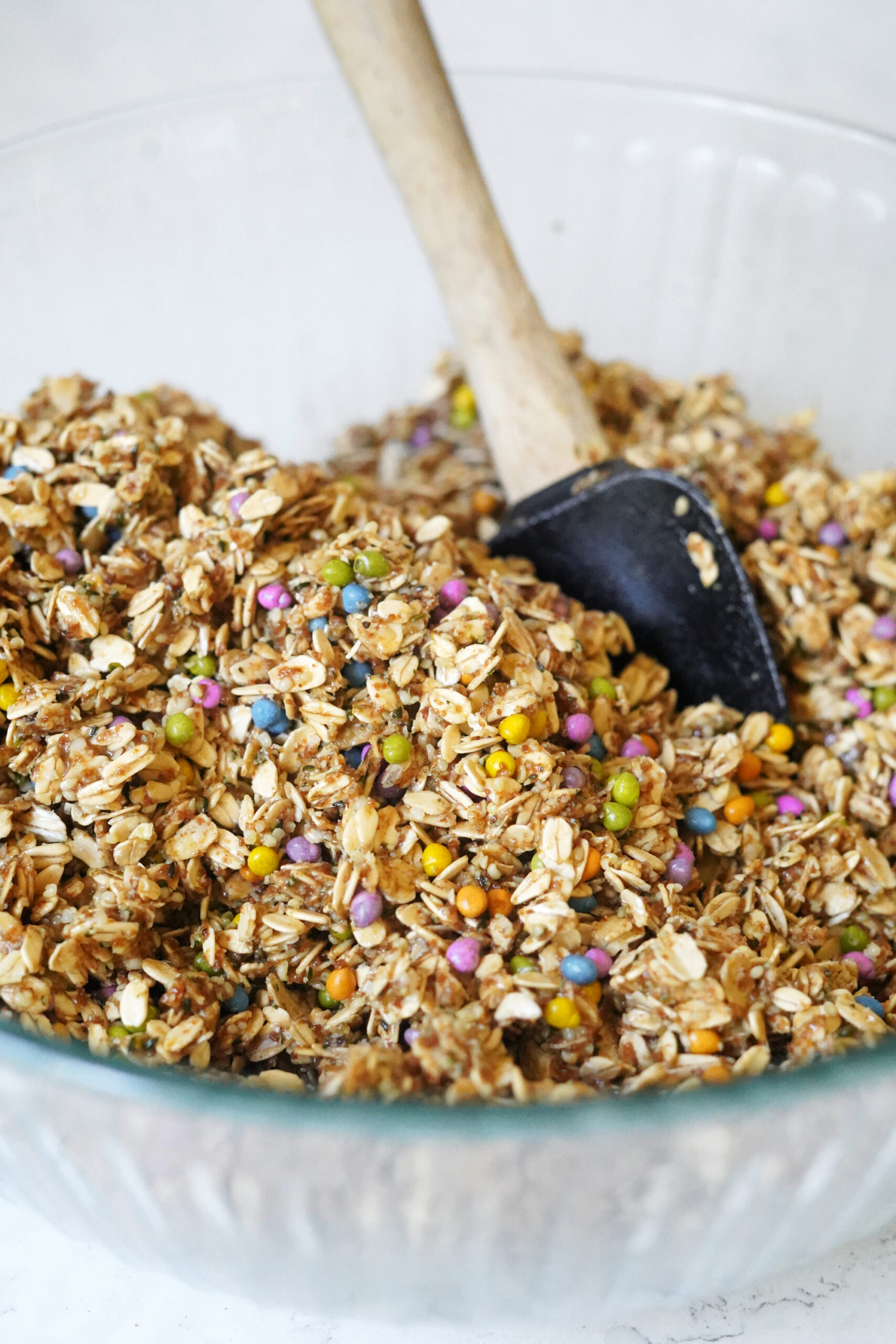 Naturally Dyed Monster Cookie Granola Bars!