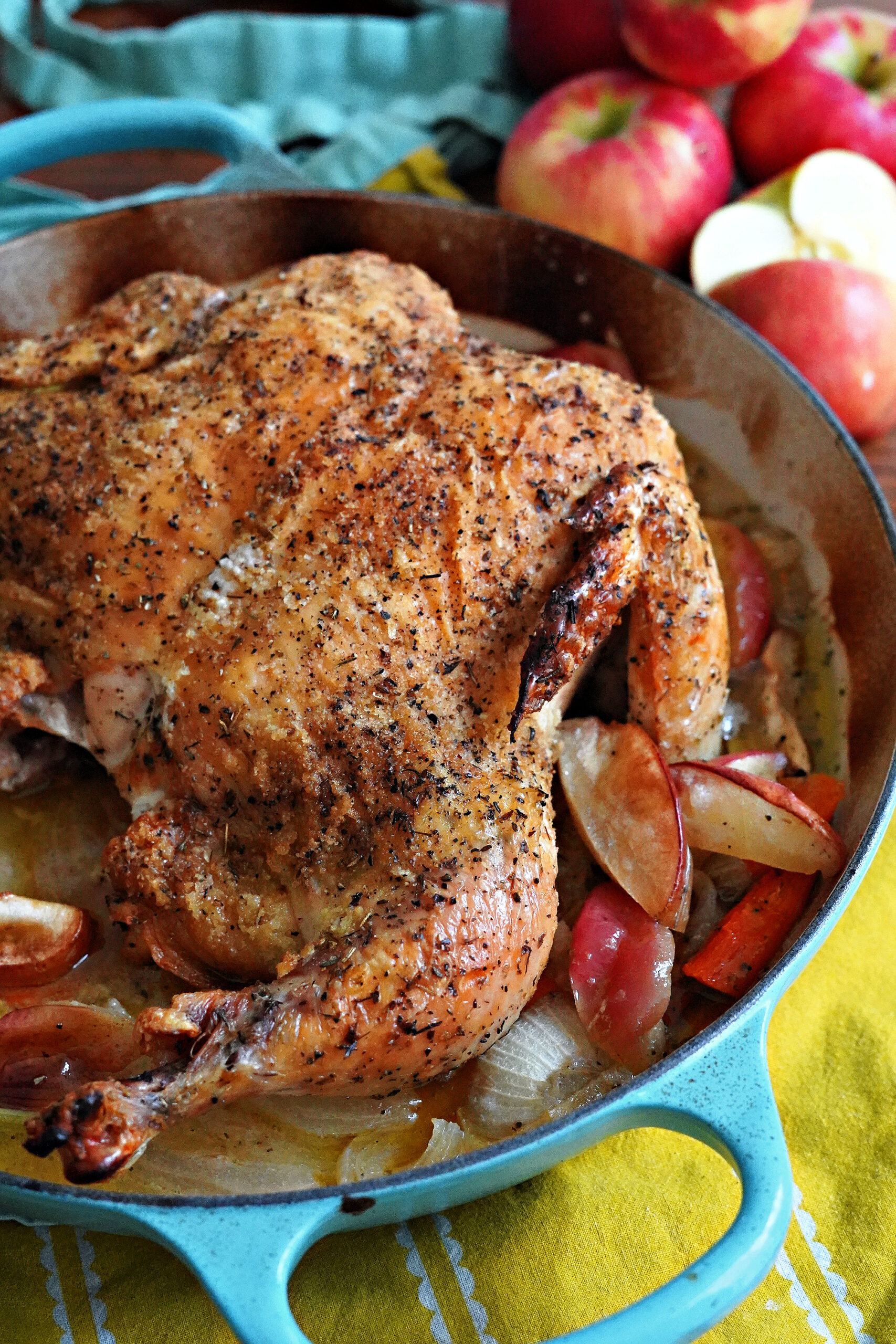 Fast & Cozy Apple Roasted Chicken
