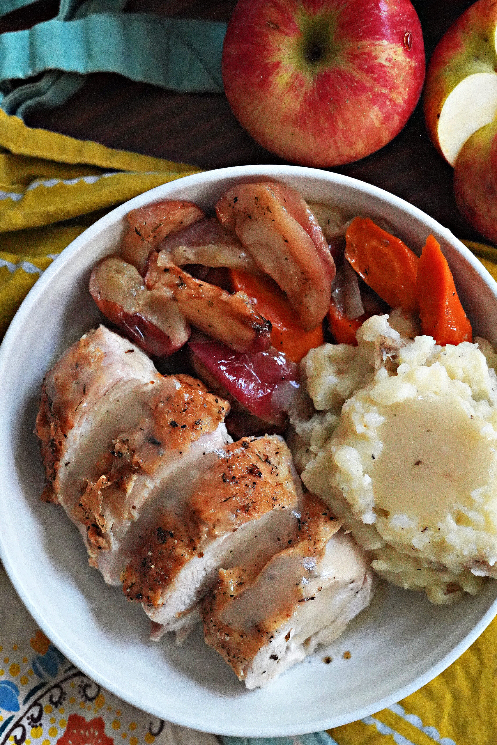 Fast & Cozy Apple Roasted Chicken