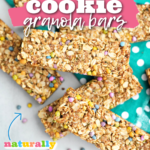 Naturally Dyed Monster Cookie Granola Bars!